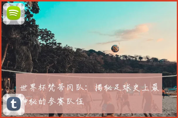 世界杯梵蒂冈队:揭秘足球史上最神秘的参赛队伍